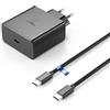 HECHOBO 45W Caricatore Rapido per Samsung Galaxy S24 Ultra/S24+/S23/S23 Ultra /S22 Ultra/S22/S22+/S21/S21 FE/S20/S9/S9+/S8/S8+/A13/A14/A54/A33/A53 5G,Caricabatterie Spina Tipo C Sostituzione Samsung EP-T4510