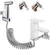 ABSOK Doccia Bidet Portatile, Bifunzionale Set Doccia Bidet WC In Acciaio Inossidabile, Spruzzatore Bidet Con Tubo Retrattile In ABS Da 59 Pollici, Supporto E Deviatore