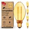 greenandco 4x Lampadina Vintage Edison LED | E27 B75 | ambra | 4W 200lm | 1800K luce extra calda | 320° | 230V | nessun sfarfallio | non dimmerabile