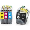 4 Cartucce Brother LC-422XL Multipack Nero + Colore compatibile