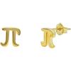 ScienceFox Orecchini con simbolo di Pi, gioielli matematici in argento sterling 925 in argento, oro rosa, regalo per gli appassionati di matematica, Argento