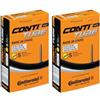 Continental Camera D'Aria Per Bici Da Corsa, 28, 20-25/622-630 60 Mm, Nero (Confezione da 2)