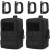 MUCHER Confezione da 2 tasche tattiche EDC Utility, marsupio, con 4 ganci, tasche aggiuntive per escursioni, caccia, campeggio, allenamento