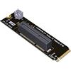 JMT NVMe M2 Key-M a PCI-e 4.0 4X 1X Slot Riser Card con 4 Pin MOLEX Cavo di alimentazione M.2 2260 2280 SSD Port to PCIE Adapter Converter Moltiplicatore per BTC Miner Mining (R42A)