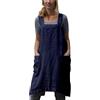 KAYLRE Grembiule Cucina Grembiule in Cotone e Lino in Stile Giapponese Colore Solido Cross Bandaggio a Forma di X-Shaped Dourst Cooking Vestiti XL Grembiule Maestra (Color : Navy Blue, Size : 5XL)