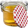 KADAX Piccoli barattoli per conserve da 235 ml, fi82, mini bicchieri per miele e condimento, vasetti per marmellata con coperchio, vasetti ermetici da regalare (10 pezzi)