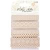 Papermania docrafts Bordo in Pizzo Stile Vintage, 1 m (Confezione da 4)