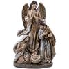 DRW Mistero di 1 pezzo Nascita Classica con Angelo Annunciatore Tonalità Crema di Resina Dipinta a Mano 10x6x23 cm