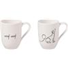 Villeroy & Boch - Statement set di tazze, Dog, 2tlg, 280 ml, porcellana Premium, bianco