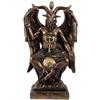 DRW Figura Baphomet Figura del bene e del male Finitura Bronzo in Resina Dipinto a Mano 18x11x31 cm