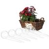 Relaxdays Sfere per Irrigazione, Set da 6, HxD: 28x8 cm, Irrigatori da 250 ml per Piante e Fiori, Plastica, Trasparente