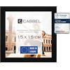CABBEL Cornice 15x15 cm, nera, robusta cornice in legno MDF, plexiglass infrangibile, da appendere e da appoggio,
