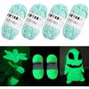 AUAUY Filato Glow in The Dark, 4 Rotoli di Filato Luminoso per Uncinetto, Forniture per Cucito da 55 Metri per Arti Fai da Te, Artigianato Maglieria, Uncinetto e Articoli per Feste Fai da Te (Blu)