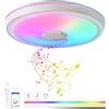 VOMI Plafoniera LED con Altoparlante Plafoniere da Soffitto Dimmerabile RGB  Colore Lampada Bluetooth Musica Telecomando Controllo App 50cm Rotonda  Bianco Camera Cameretta Bambini Soggiorno Bagno : : Illuminazione