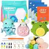 AUAUY Kit per uncinetto per principianti, kit per principianti, filato, occhi, ripieno, uncinetto per bambini e adulti, kit all'uncinetto con video tutorial passo-passo, regalo di compleanno per