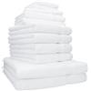 Betz Set di asciugamani in spugna Premium da 12 pezzi - 2 teli bagno - 4 asciugamani - 2 asciugamani per ospiti - 2 lavette - 2 guanti da bagno bianco
