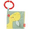 Fehn Libro in Tessuto Happy Dino - Libro tattile da afferrare | 8 pagine con colori e funzioni da toccare e scoprire - ideale a casa e in viaggio
