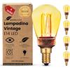 greenandco 4x Lampadina Vintage Edison LED | E14 ST45 | ambra | 2W 65lm | 1800K luce extra calda | 320° | 230V | nessun sfarfallio | non dimmerabile