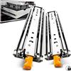 AOLISHENG 500mm guide per cassetti pesanti con serratura, capacità di carico 220kg, guide cassetto pesante estrazione totale, cursori a sfera, montaggio laterale, 1 paio
