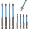 xnnmzhao Set di Punte per Cacciavite, 8 Pezzi 65 mm E 110 mm Phillips Magnetico Acciaio Legato, Punte per Cacciavite Phillips a Intaglio Speciale Magnetico per Elettricisti