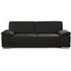 Cavadore Corianne - Divano a 3 posti, in vera pelle, dal design moderno, con braccioli regolabili, 217 x 80 x 99 cm, colore marrone scuro