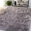 SAFAVIEH Tappeto Shag per Soggiorno, Sala da pranzo, Camera da letto - Artic Shag Collection, A Pelo Lungo, Grigio, 91 X 152 cm