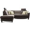 CAVADORE Palera - Divano letto a forma di L con funzione sleep/236 x 89 x 212, effetto pelle di bufalo, colore: Marrone