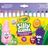 CRAYOLA Silly Scents - 12 Pennarelli Lavabili e Profumati, Punta Grossa, Fragranze Divertenti per Bambini dai 3 Anni, per Scuola e Tempo Libero, Colori Assortiti, 58-8337