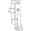 Maco Multi cuscinetto angolare DT130 per finestre in legno a destra, aria piegata 4 mm, battente 15 mm, portata 130 kg, acciaio zincato color argento