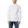 Armani Exchange Camicia Slim Fit con Bottoni, da Uomo, Bianco(Bianco Oxford), XXL