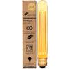 greenandco Lampadina Vintage Edison LED | E27 T30 | ambra | 2W 65lm | 1800K luce extra calda | 320° | 230V | nessun sfarfallio | non dimmerabile
