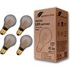 greenandco 4x Lampadina Vintage Edison LED | E27 A60 | grigio | 2W 45lm | 1800K luce extra calda | 320° | 230V | nessun sfarfallio | non dimmerabile