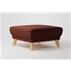 CAVADORE Lima - Sgabello imbottito con telaio in legno, colore: Rosso/Marrone