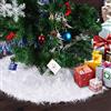 Chensensor Gonna Albero di Natale Bianco 120 CM Tappeto Albero di Natale Gonna Base di Natale Decorazione Capodanno casa Festa Forniture