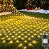 Dekofun Rete Tenda Luminosa 3x2M 200 LED con Spina, Bianco Caldo | Dotata di timer, 8 modalità luminose e impermeabile, adatta per balcone, giardino, soffitto, terrazza e decorazioni esterne
