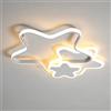 Schindora Plafoniera LED, 50 cm, 30 W, dimmerabile, lampada da camera dei bambini, con telecomando, plafoniere di elementi naturali di stella dei bambini, adatta alla camera dei bambini e al soggiorno