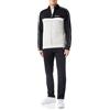 Champion Legacy Legacy Sweatsuits - Colorblock Powerblend Fleece Full Zip Tuta sportiva, Nero/Grigio Argento/Bianco, XXL Uomo FW23