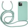 MyGadget Cover con Cordino per Apple iPhone 11 Pro - Custodia con Corda - Case Opaca Antiurto con Laccio | Tracolla - Practical Stylish - Verde menta