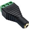 CABLEPELADO Connettore Jack 3,5 mm Femmina | Connettore audio | Connettore TRS | Connessione Viti Terminale | Compatibile con PS5/PS4, Caschi, Altoparlante, PC, Mobile | Nero | 3,5 mm Femmina