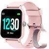Blackview smartwatch da donna, fitness tracker, 1.3 pollici, HD full touch screen, orologio da polso con cardiofrequenzimetro del sonno, SpO2, cronometro attività tracker per Android iOS, rosa