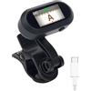 Sondery Accordatore a clip ricaricabile TFT per chitarra, basso, ukulele e strumenti a fiato, calibrazione accordatore cromatico della paletta 410-460Hz, facile da leggere in qualsiasi luce, design a
