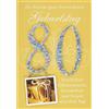 Perleberg Lifestyle Collection - Biglietto di auguri di compleanno per 80° compleanno, con busta, 11,6 x 16,6 cm