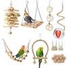 BBjinronjy Giocattoli per pappagalli per uccelli, 18 pezzi accessori per gabbia per uccelli, giocattolo per scaletta, giocattolo da masticare, are, fringuelli e altri piccoli animali domestici