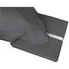 Tata Home Completo Lenzuola Raso di Cotone Matrimoniale Completo Letto 2 Piazze Tinta Unita Colore Grigio Scuro