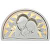 DRW Figura Sacra Famiglia Bianca con luce in Resina dipinta a mano 12x5x8 cm