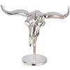 Casablanca modernes Design Casablanca - Scultura decorativa da parete, misura XL, in alluminio, da appendere, decorazione argentata, per soggiorno, larghezza 53 cm