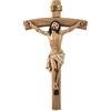 DRW Figura Cristo vivo sulla croce in resina dipinta a mano 10x20x40 cm