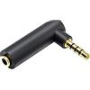 CABLEPELADO Adattatore Audio Stereo Jack 3,5 mm a gomito Dorato (4 Pin)