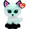TY - Peluche - Beanie Boos -Volpe - Atlas - Azzurro, Bianco e Nero - Occhioni e Orecchie Glitter - Pelliccia Strisce Zig-Zag - Il Peluche con Gli Occhi Grandi Scintillanti - 28 Cm - 36491