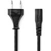 Nedis Cavo di alimentazione - Euro Maschio - IEC-320-C1 - Dritto - Nichelato - 2.00 m - Piatto - PVC - Nero - Scatola